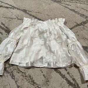 Elegant White Off-Shoulder Women's Top